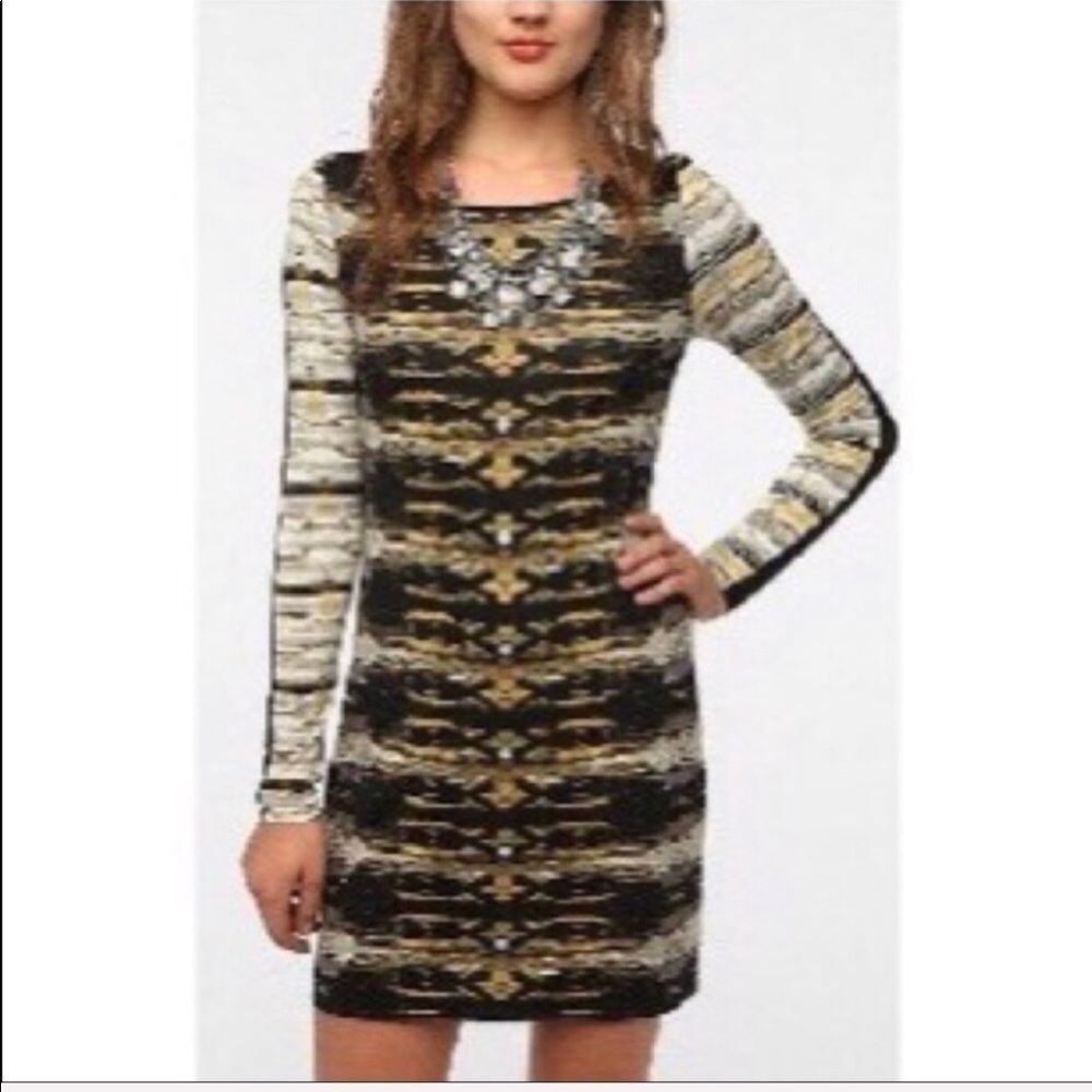 UO Silence + Noise X-Ray Bodycon Dress